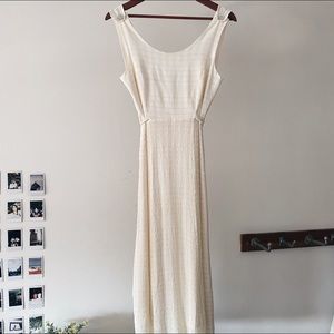 Sandro Paris long cream dress